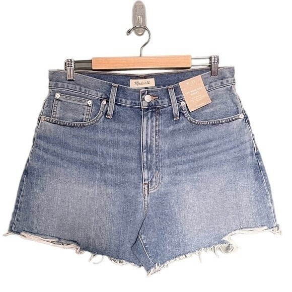 NWT Madewell Mom Short Cutoff Jean Shorts Bledsoe Mid Wash Denim Women’s Size 33 - Picture 5 of 10
